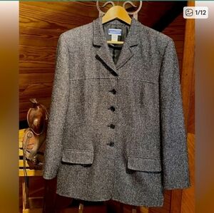 Vintage Pendleton Knockabout Jacket Black Wool 5 Button Lined Excellent